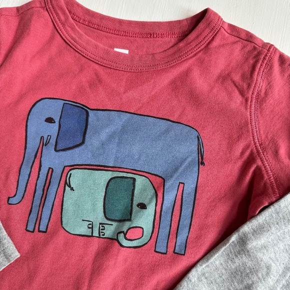 Tea Collection Elephant Layered Graphic Tee - Picture 3 of 5